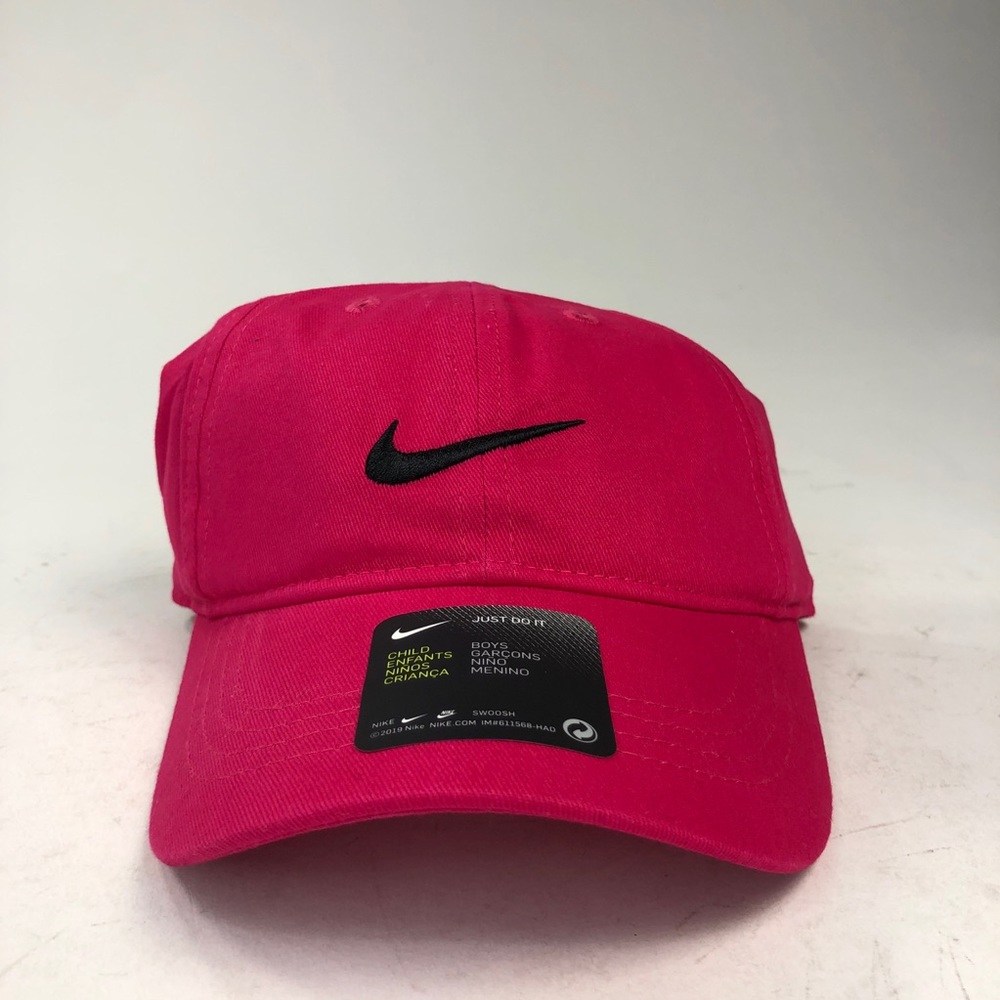 New Nike Boys Pink Hat Child Kids Adjustable Fit
